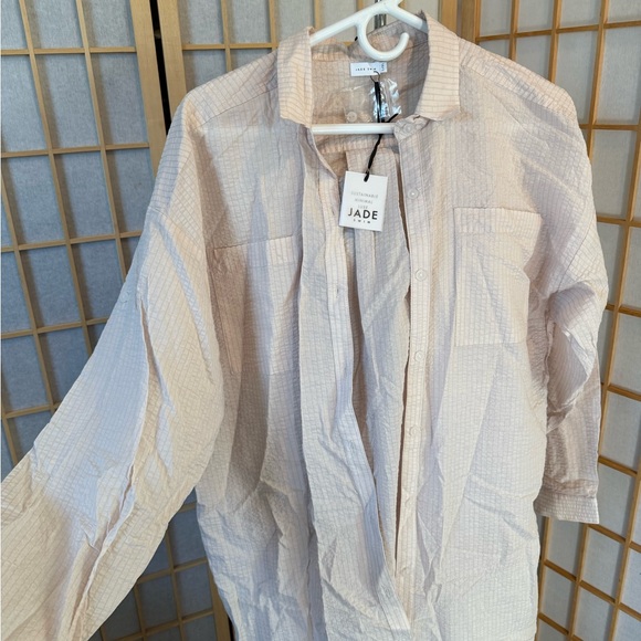 Jade Swim Cream Textured Shirt - Picture 1 of 3